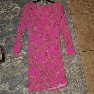 Pink and gold dress
